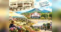 Kolase perjalanan Tomohon dari kantor wali kota masa lalu hingga pusat pemerintahan dan lanskap Gunung Lokon.